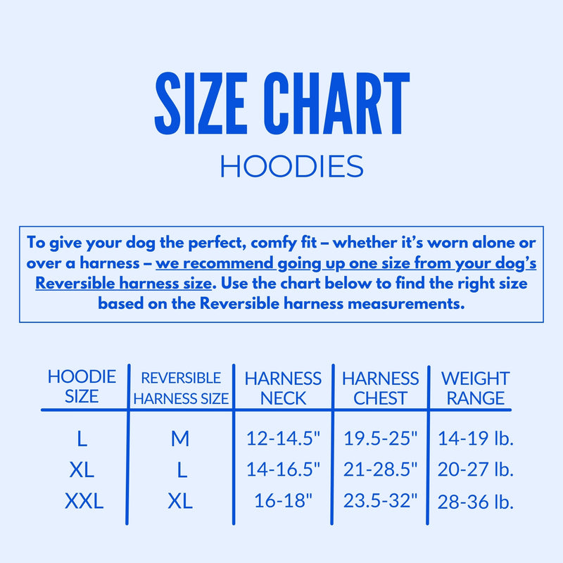 hoodie size chart