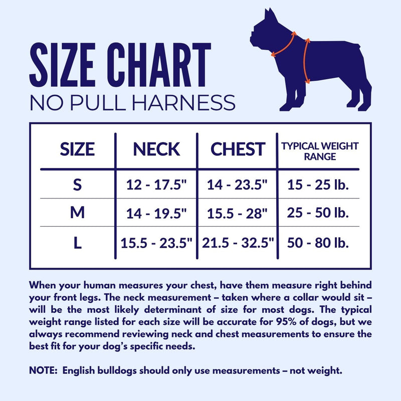 No Pull Harness Size Chart - Beast & Buckle