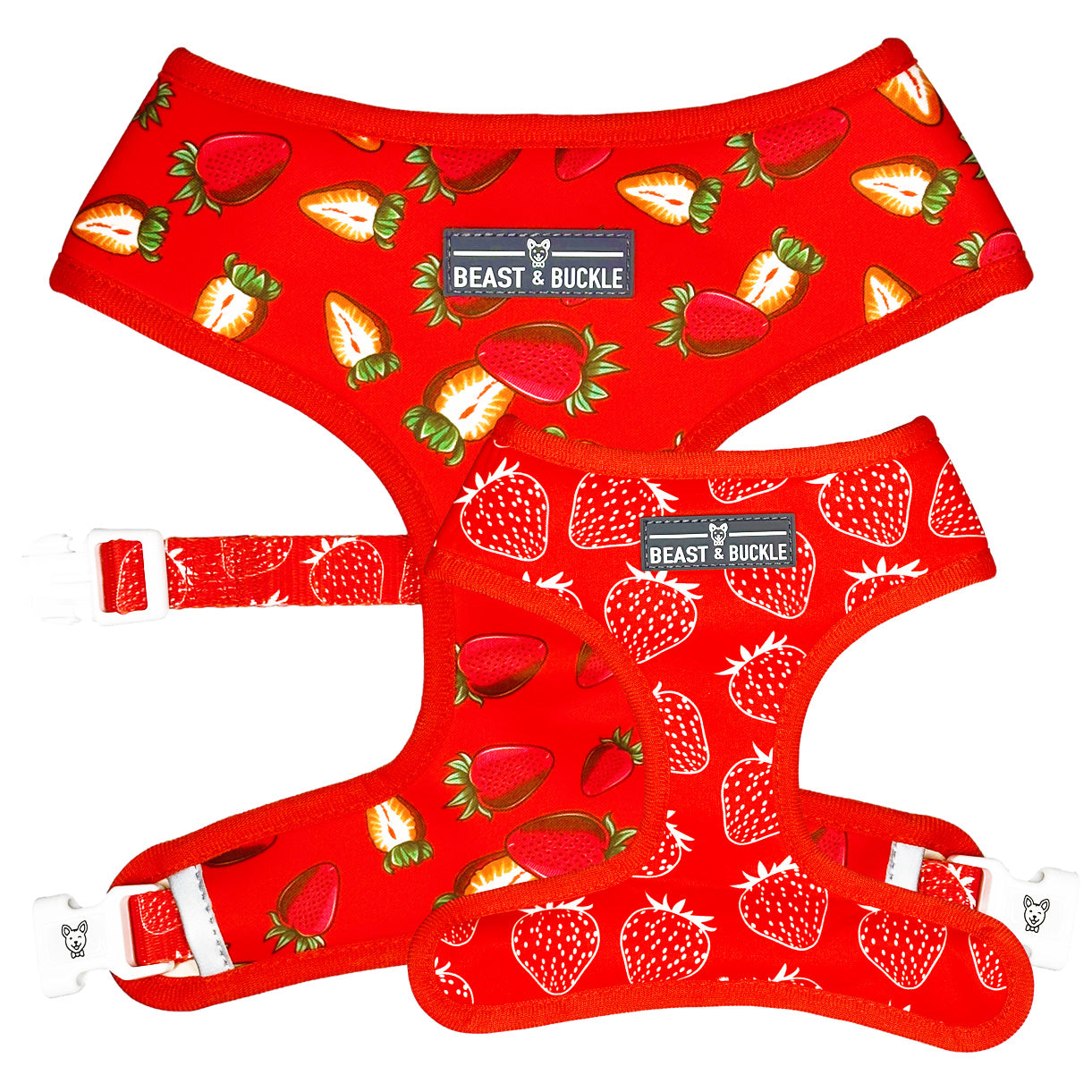 Strawberry Reversible Dog Harness CLEARANCE Beast & Buckle