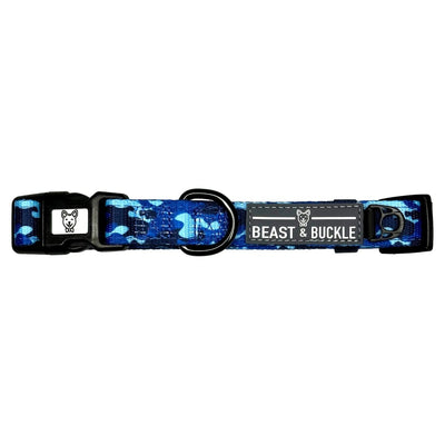 Blue Camo Dog Collar - Beast & Buckle