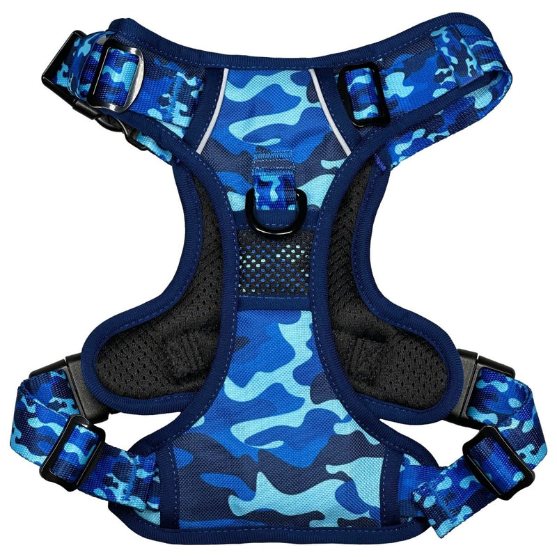Blue Camo No Pull Dog Harness - Beast & Buckle