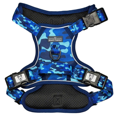 Blue Camo No Pull Dog Harness - Beast & Buckle