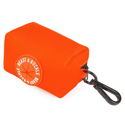 Bold Orange Poop Bag Holder - Beast & Buckle