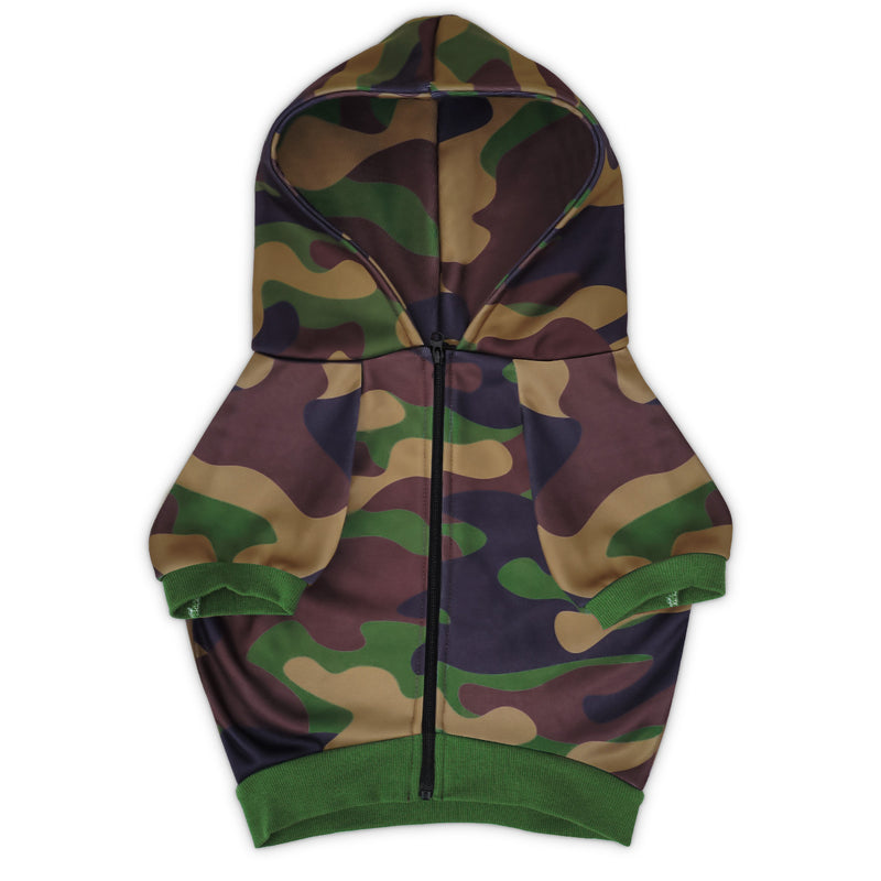 Camo Hoodie for Small Dogs - Beast & Buckle