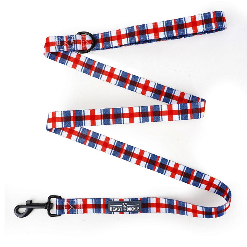 Patriot Plaid No Pull Harness Bundle - Beast & Buckle