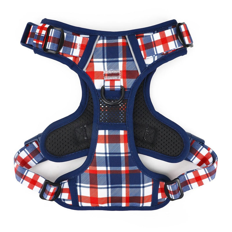 Patriot Plaid No Pull Harness Bundle - Beast & Buckle