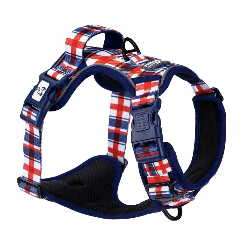 Patriot Plaid No Pull Harness Bundle - Beast & Buckle