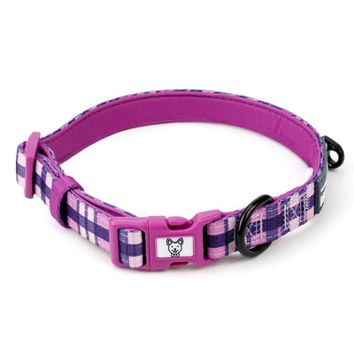 Purple Plaid Dog Collar - Beast & Buckle