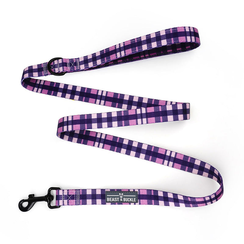 Purple Plaid Dog Leash - Beast & Buckle