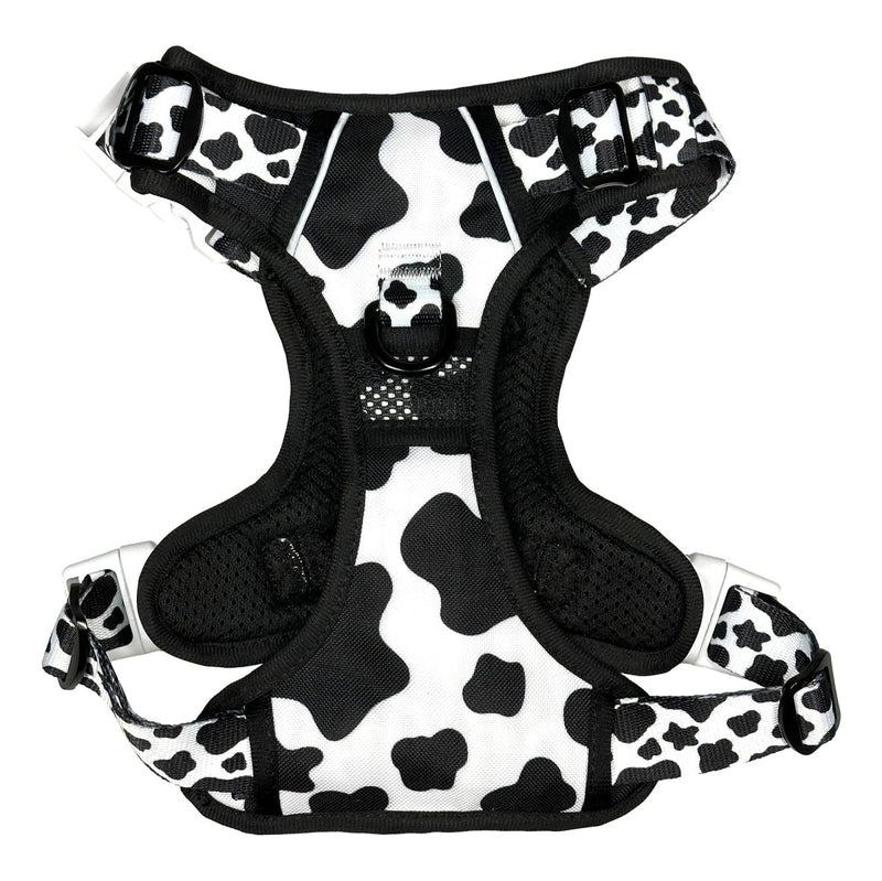Cow Print No Pull Harness Bundle - Beast & Buckle