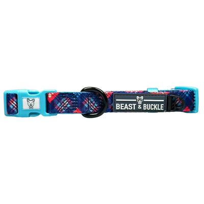 Modern Plaid Dog Collar - Beast & Buckle