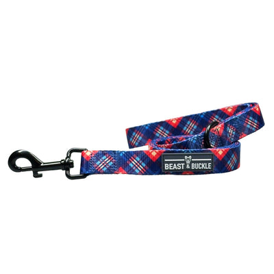 Modern Plaid Dog Leash - Beast & Buckle