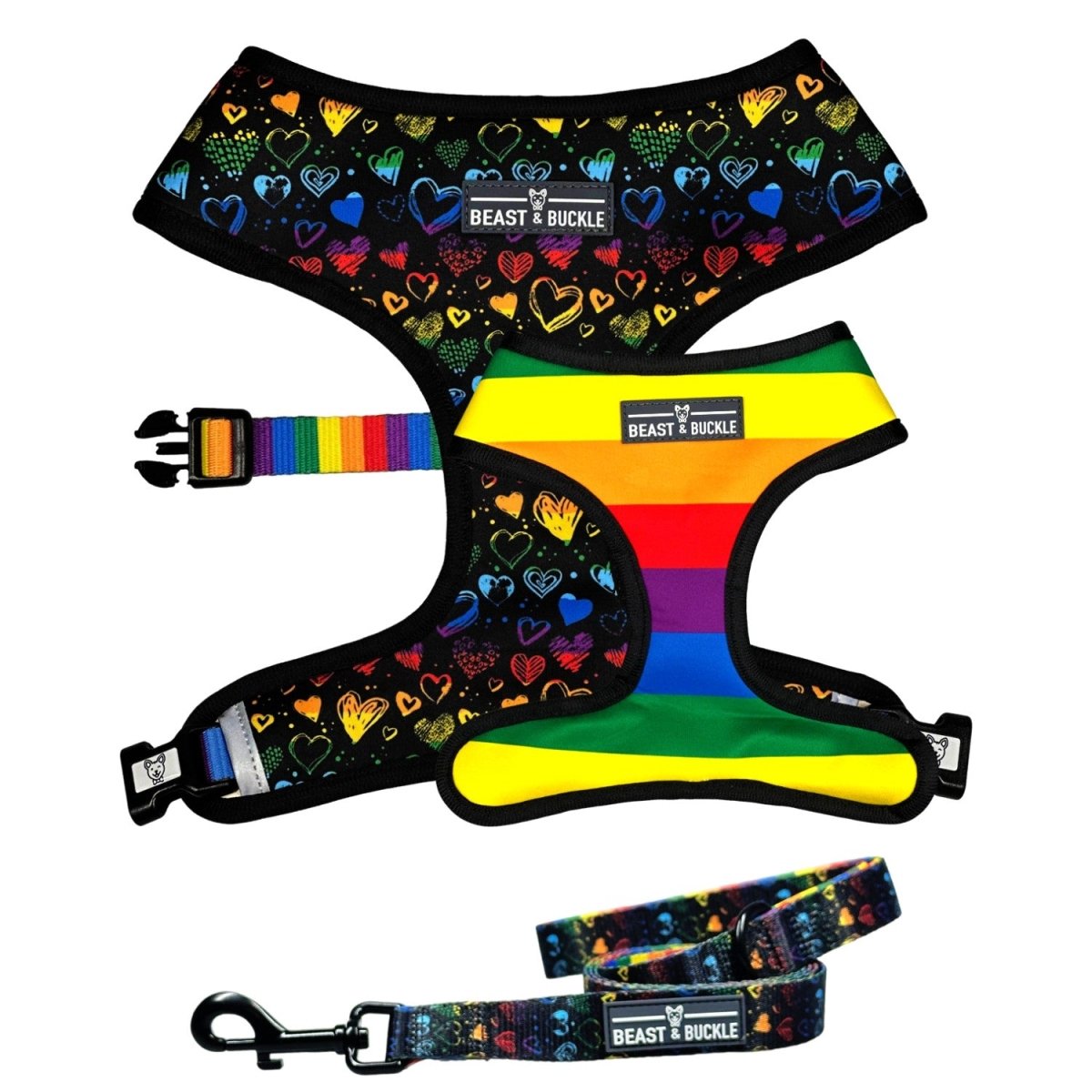 Pride Harness & Leash Set CLEARANCE Beast & Buckle