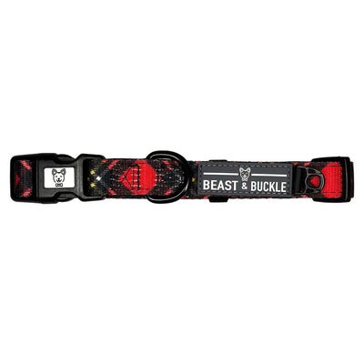 Red 'n' Yellow Plaid Dog Collar - Beast & Buckle