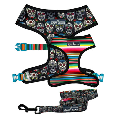 Sugar Skulls Harness & Leash Set - Beast & Buckle