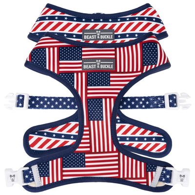 American Flag Reversible Dog Harness - Beast & Buckle