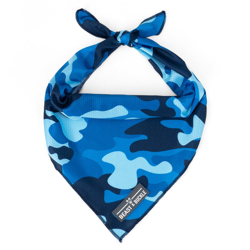 Blue Camo Cooling Dog Bandana - Beast & Buckle