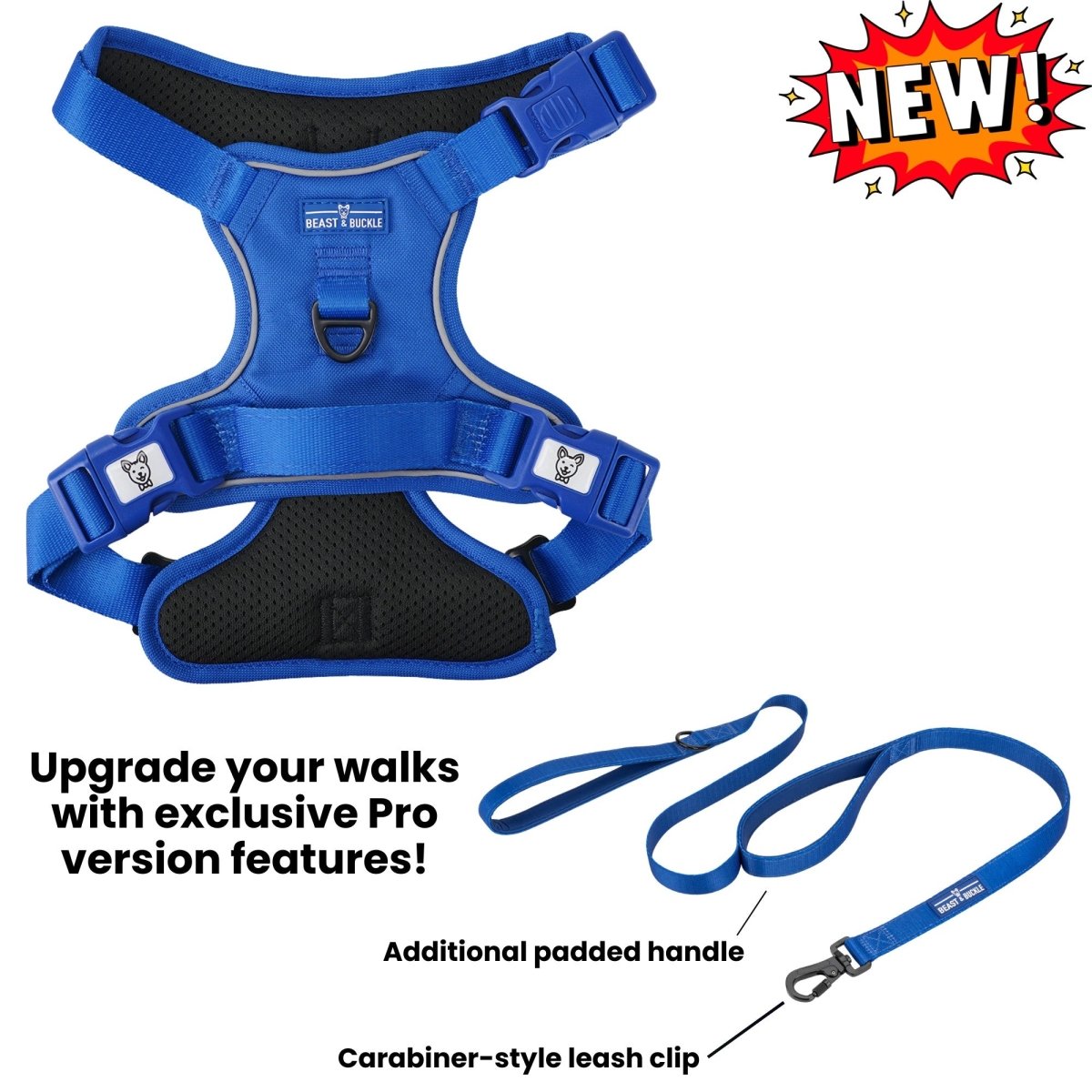 Blue No Blue No Pull Harness & Leash Bundle – Beast & Buckle