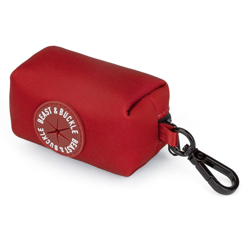 Burgundy Poop Bag Holder - Beast & Buckle