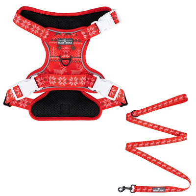 Christmas Sweater No Pull Harness & Leash Bundle - Beast & Buckle