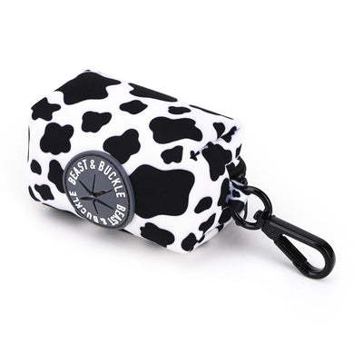 Cow Print Poop Bag Holder - Beast & Buckle