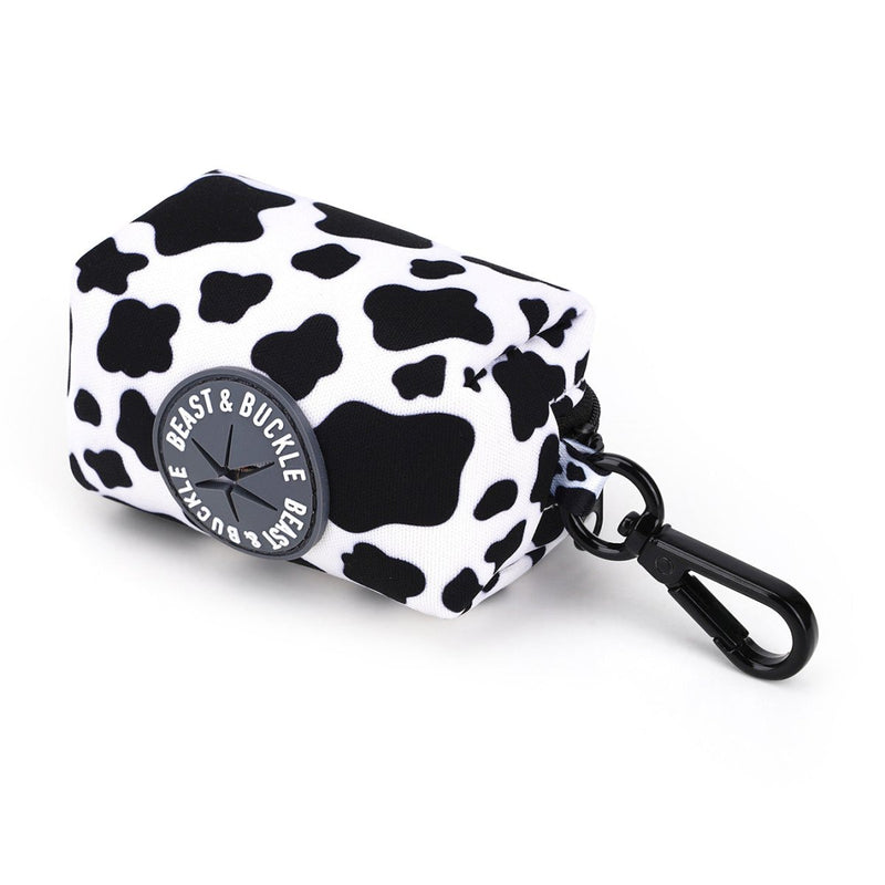 Cow Print Poop Bag Holder - Beast & Buckle