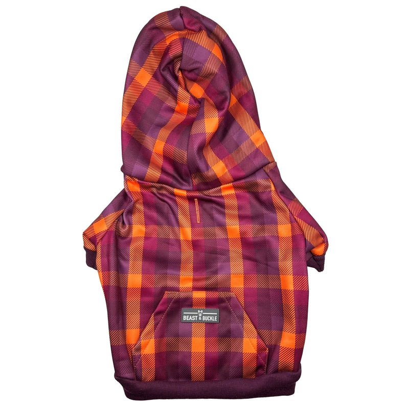 Cozy Plaid Hoodie for Small Dogs - Beast & Buckle