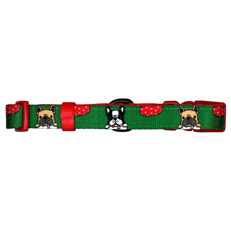 Festive Frenchies Dog Collar - Beast & Buckle