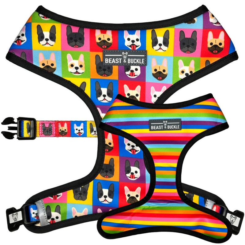 Frenchie Fam Reversible Dog Harness 2.0 - Beast & Buckle