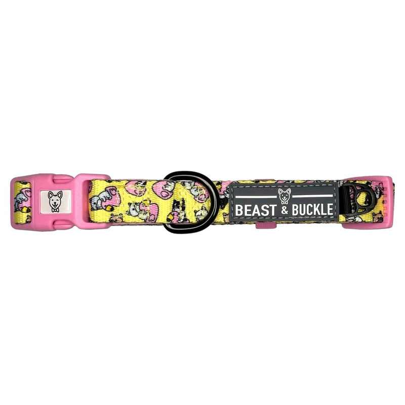 Frenchie Flamingo Dog Collar - Beast & Buckle