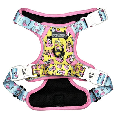 Frenchie Flamingo No Pull Dog Harness - Beast & Buckle