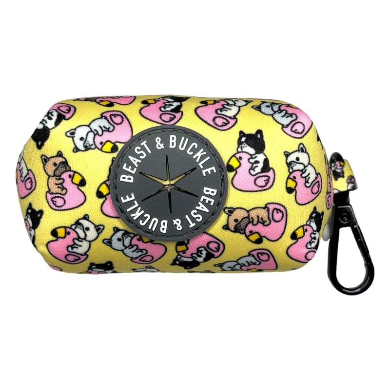 Frenchie Flamingo Poop Bag Holder - Beast & Buckle