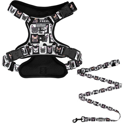 Frenchies vs. Everybody No Pull Harness & Leash Bundle - Beast & Buckle