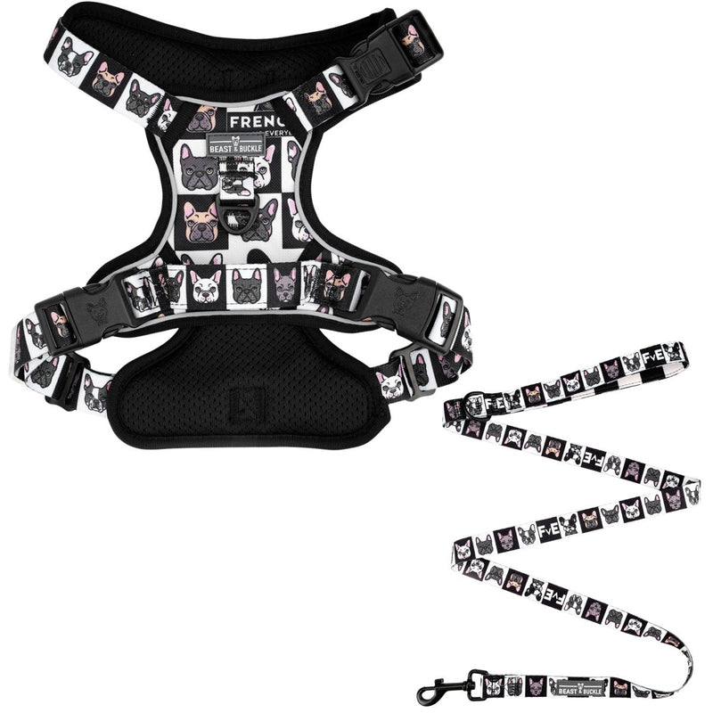 Frenchies vs. Everybody No Pull Harness & Leash Bundle - Beast & Buckle