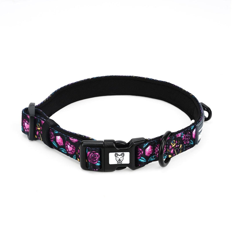 Girly Tattoo Dog Collar - Beast & Buckle