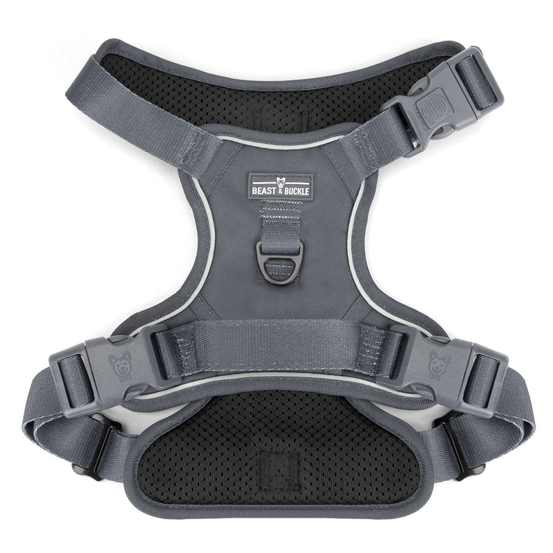 Gray No Pull Harness & Leash Bundle - Beast & Buckle