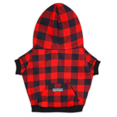 Lumberjack Plaid Hoodie for Small Dogs - Beast & Buckle