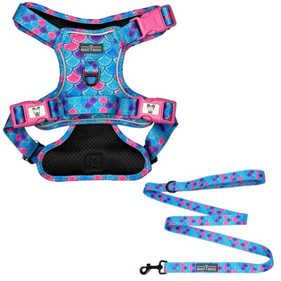 Mermaid No Pull Harness Bundle - Beast & Buckle