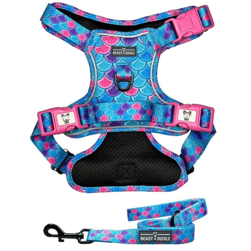 Mermaid No Pull Harness Bundle - Beast & Buckle