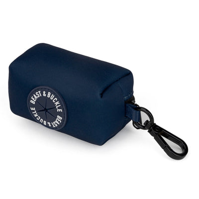 Navy Blue Poop Bag Holder - Beast & Buckle
