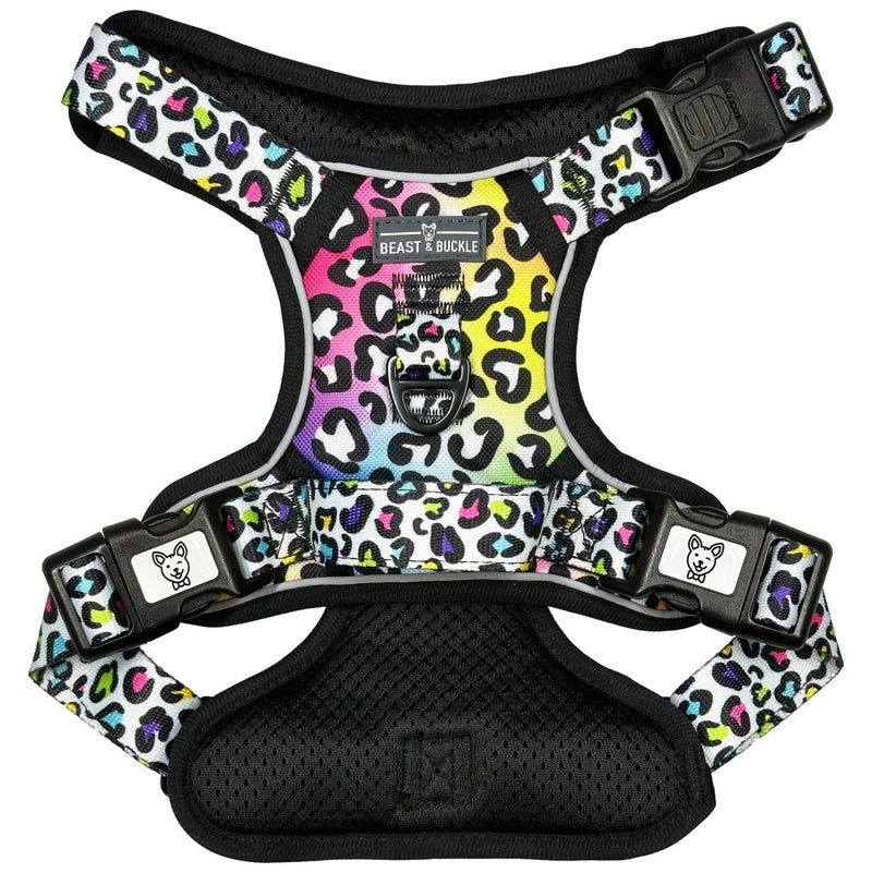 Rainbow Leopard No Pull Dog Harness - Beast & Buckle