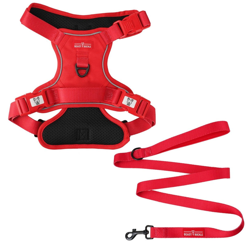 Red No Pull Harness Bundle - Beast & Buckle