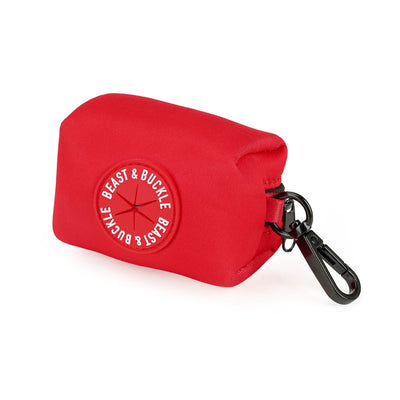 Red Poop Bag Holder - Beast & Buckle