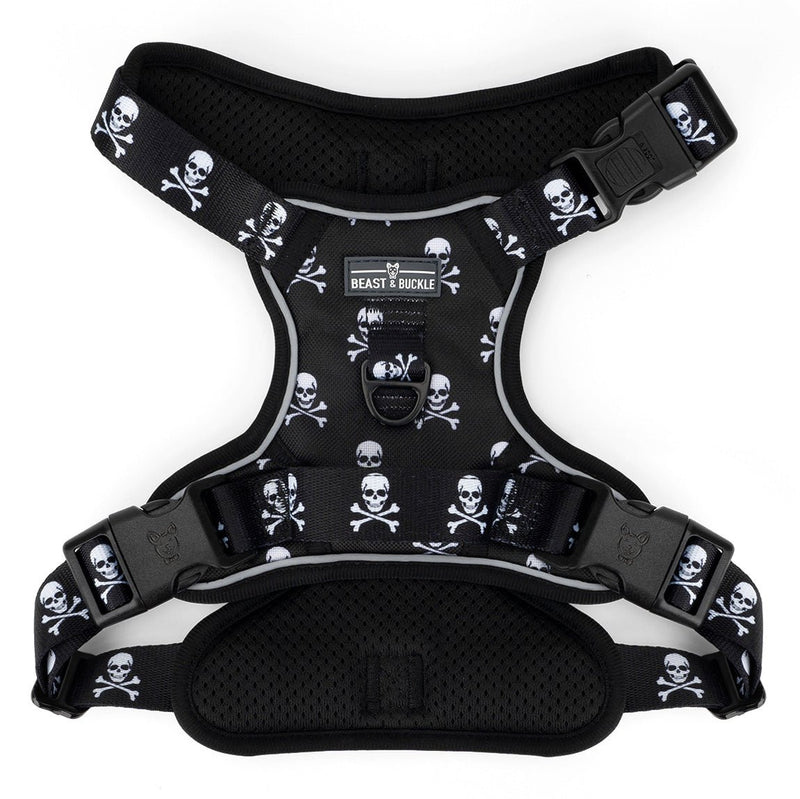 Skull & Crossbones No Pull Harness & Leash Bundle - Beast & Buckle