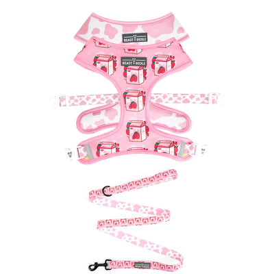 Strawberry Milk Harness and Leash Set - Beast & Buckle