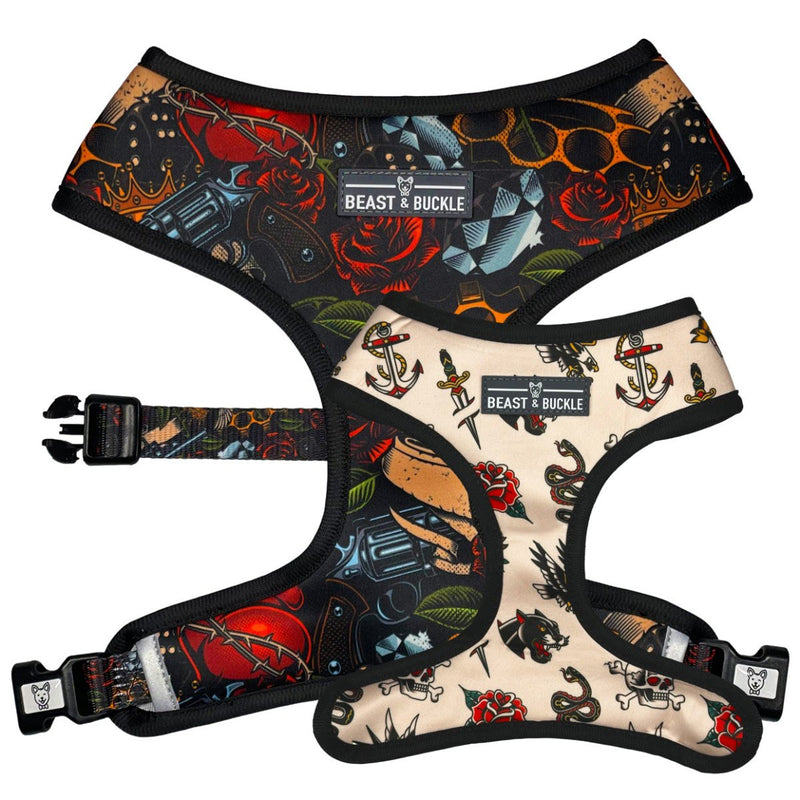 Tattoo Reversible Dog Harness - Beast & Buckle