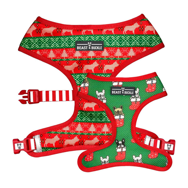 Christmas Reversible Dog Harness - Beast & Buckle