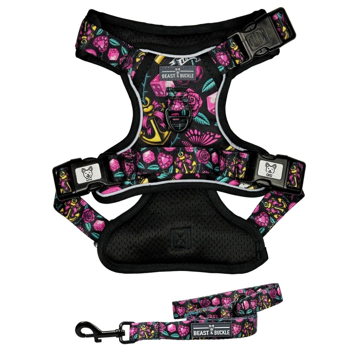 Girly Tattoo No Pull Harness & Leash Bundle – Beast & Buckle