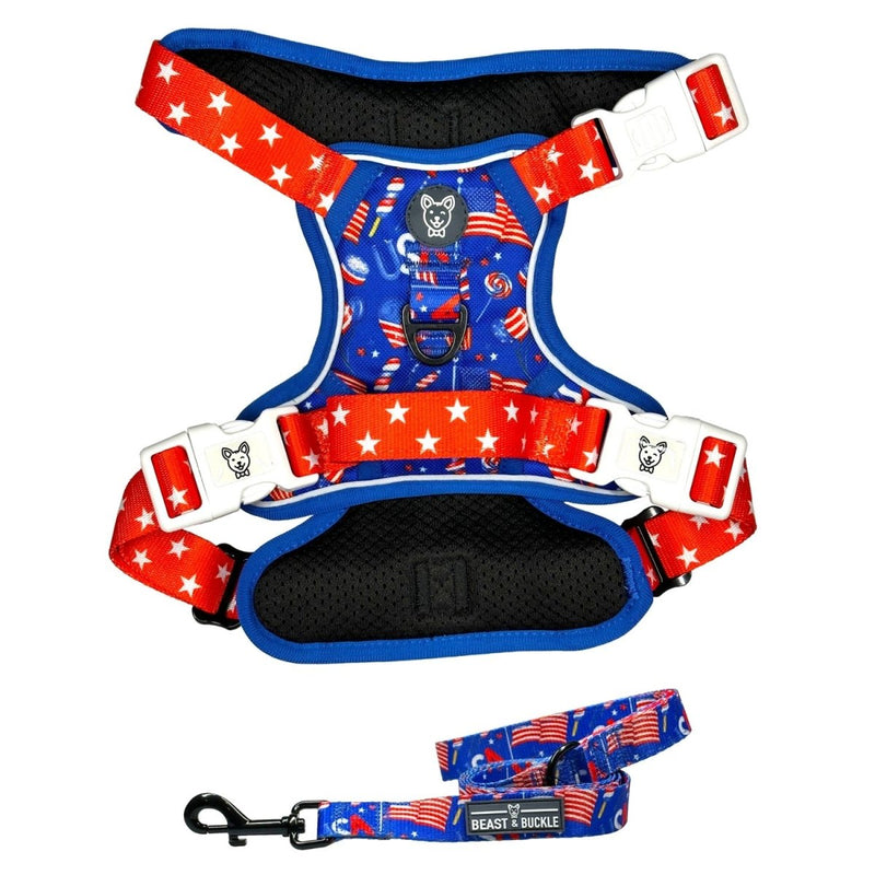 Pawty in the USA No Pull Harness Bundle - Beast & Buckle