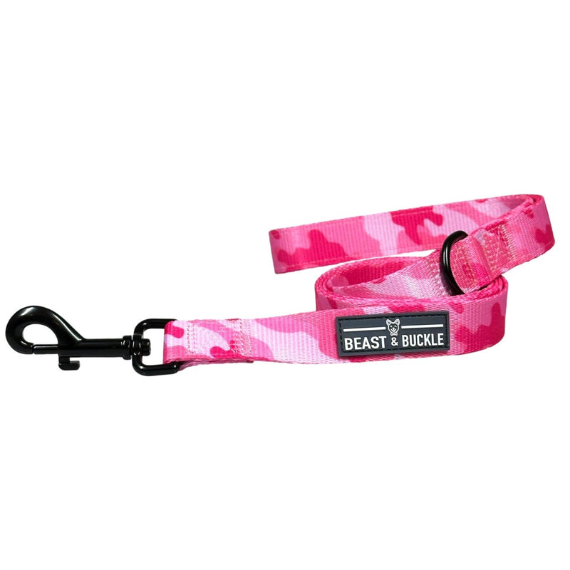 Pink Camo Dog Leash - Beast & Buckle